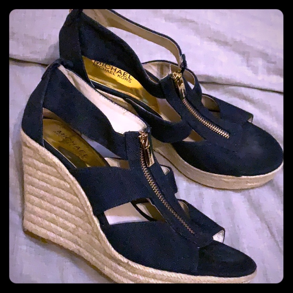 Michael Kors Blue Wedge sandals